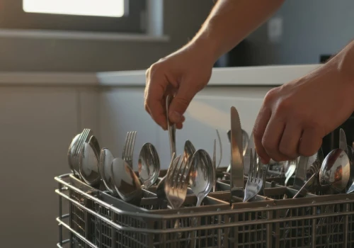 Wrzuć kulkę folii aluminiowej do zmywarki. Sztućce po myciu mogą wyglądać zupełnie inaczej