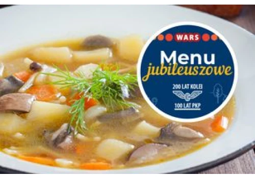 Kultowa zupa z lat 60. wraca do pociągów. WARS ujawnia jubileuszowe menu