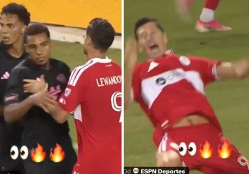 Robert Lewandowski wdał się w bójkę podczas meczu. Miały paść ostre słowa