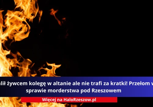 Spalił żywcem kolegę w altanie ale nie trafi za kratki! Przełom w sprawie morderstwa w podrzeszowskiej Mogielnicy