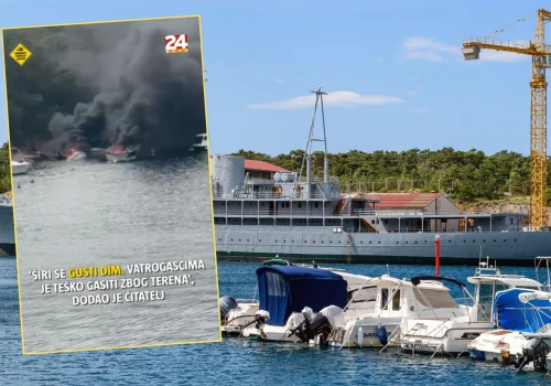 Groźny pożar łodzi koło Rijeki. 