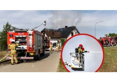 Pożar domu pod Piłą. Płonęło poddasze budynku