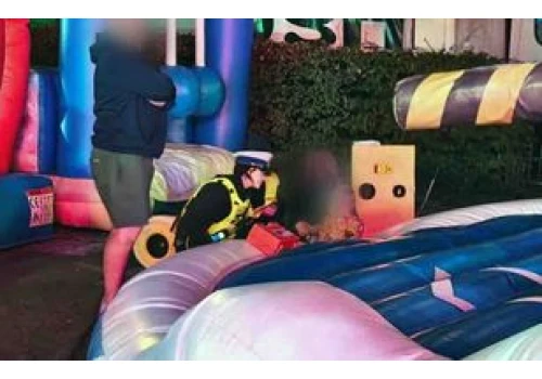 Zielona Góra. Winobranie, dziecko upadło z dmuchańca na ziemię