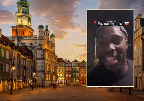 Amerykanin przyjechał do Polski. 