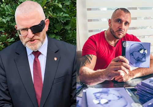 Scena rapowa stanęła za Grzegorzem Braunem po dewastacji pomnika UPA