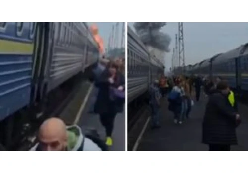 Rosyjski dron trafił w pociąg. 