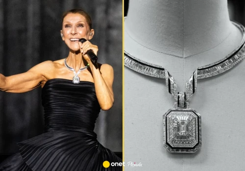 Celine Dion zachwyciła na scenie. Zrobienie naszyjnika zajęło ponad 1 tys. godz.