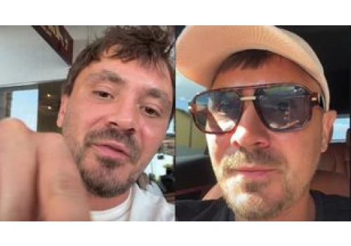 Daniel Martyniuk z butelką piwa nadaje z kanapy. Nabija się z policji