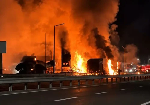 Atak drona przy granicy. Trafiony pociąg i stacja benzynowa
