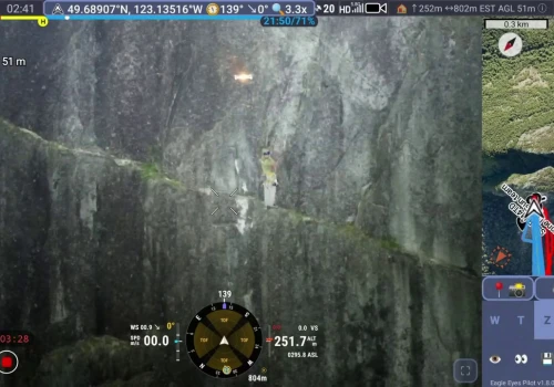 Kanada: nocna akcja ratunkowa z użyciem dronów na Stawamus Chief