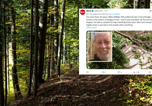 Od ponad 30 lat mieszka w lesie. Szwajcarski muzyk musi teraz walczyć o swój dom