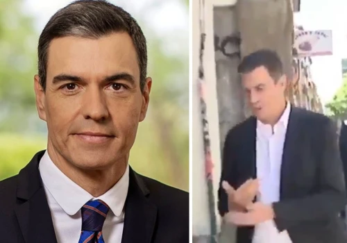 O tym WIDEO Sanchez wolałby zapomnieć. Przywitał czarnoskórą rodzinę, a chwilę później... wytarł ręce