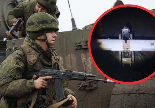 Pech Rosjanina. Jego dron zawrócił i wybuchł mu pod nogami