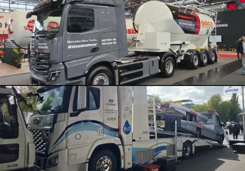 Hyundai jako autotransporter na wodór i ultralekki silos na prąd Kässbohrera (IAA 2026)