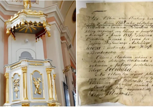 Kapsuła czasu ukryta w ambonie, którą ks. Strusiński zostawił 140 lat temu