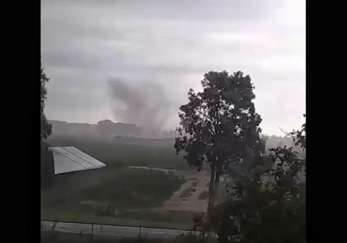 Wyglądało jak tornado! Niebezpieczne zjawisko