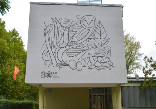 Wygląda jak szkic przeniesiony na budynek. Niezwykły mural powstał we Wrocławiu