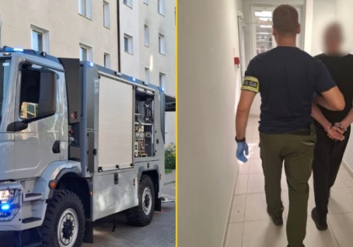 Granat bojowy i narkotyki w mieszkaniu 37-latka. Ewakuacja bloku w Pruszczu Gdańskim