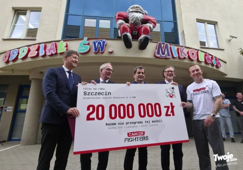 20 milionów złotych od Cancer Fighters dla „Oddziału Świętego Mikołaja” szpitala przy Unii Lubelskiej w Szczecinie