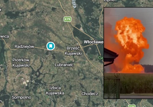 Potężny pożar i eksplozja pod Radziejowem. Są osoby ranne