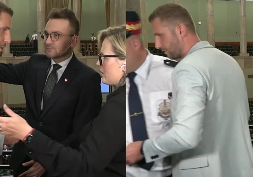 Co za sceny! Dziennikarz Republiki nagle przerwał program TVP Info. Interweniowała Straż Marszałkowska
