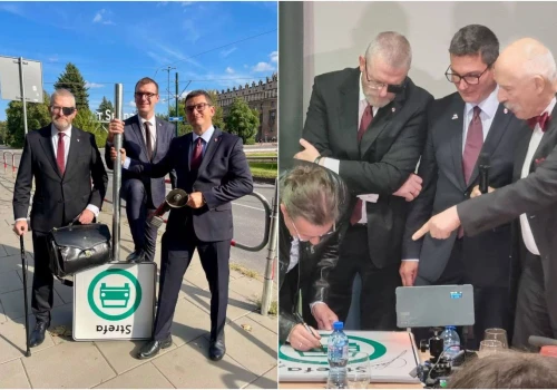 Piła w ruch. Klimek i Braun zdemontowali znak Strefy Czystego Transportu w Krakowie