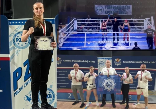Szczecińska policjantka ze srebrnym medalem mistrzostw Polski w kickboxingu
