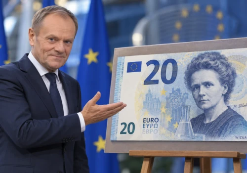 Donald Tusk zachęca do głosowania na wizerunek Marii Skłodowskiej-Curie na banknocie 20 euro