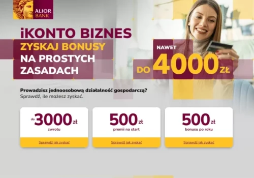 Alior iKonto Biznes nawet 4000 zł premii dla firmy