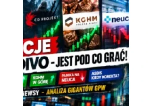 Akcje Modivo – jest pod co grać! CD Projekt wybija, KGHM w górę, panika na Neuca, Asbis – kiedy korekta? Shorty i newsy – analiza gigantów GPW