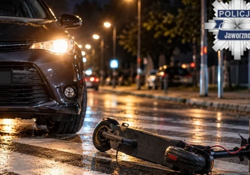 14-latek jechał hulajnogą bez uprawnień. Zderzył się z autem