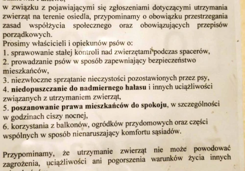Mieszkańcy Ursynowa mają dość wyjących psów. Domagają się reakcji spółdzielni