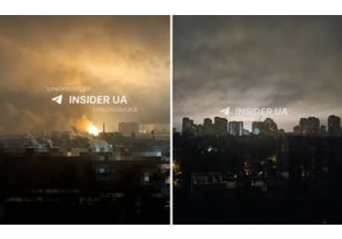Nocny rozbłyski nad Kijowem. Są nagrania