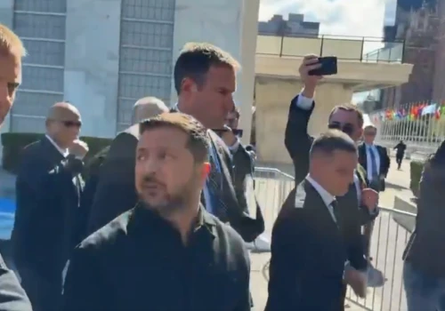 Zełenski starł się z rosyjskim dziennikarzem. Pytał, kiedy przyjedzie do Moskwy. 
