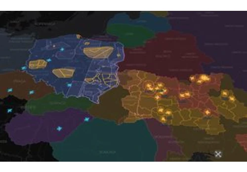 Strażnik w telefonie i przeglądarce. Mapa z zagrożeniami z powietrza