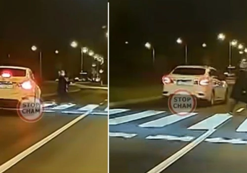 O włos od potrącenia na ulicy Krakowskiej w Rzeszowie! Nagranie Stop Cham