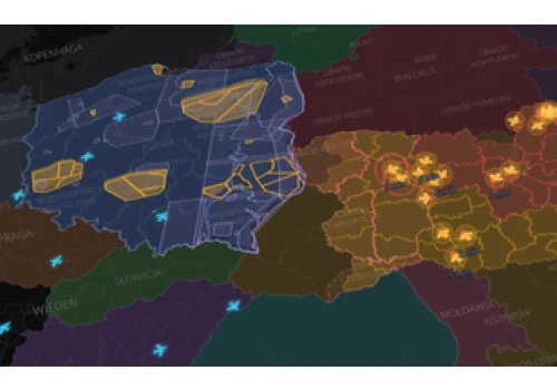 Strażnik: mapa ostrzeżeń dla polskiej przestrzeni powietrznej