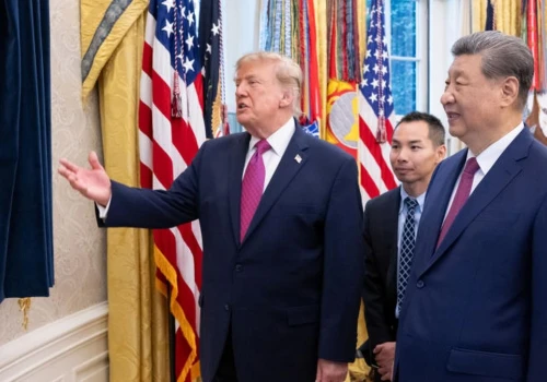 Spotkanie Xi Jinpinga z prezydentem USA Donaldem Trumpem