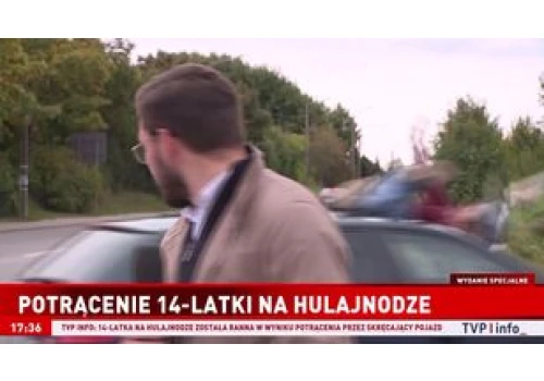 Potrącił 14-latkę i odjechał. Wszystko nagrała kamera TVP Info