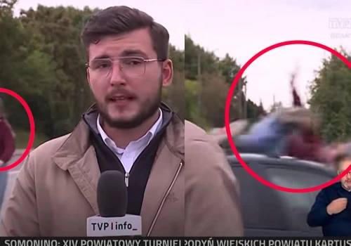 Kościerzyna: 14-latka na hulajnodze została potrącona przez samochód podczas relacji na żywo w TVP3