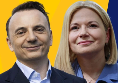 Monika Piątkowska i Łukasz Gibała gośćmi RMF FM dzień po I turze wyborów w Krakowie