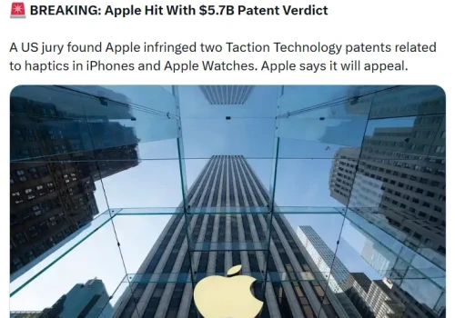 Apple ma zapłacić 5,7 miliarda dolarów za… wibracje w iPhonie i Apple Watchu