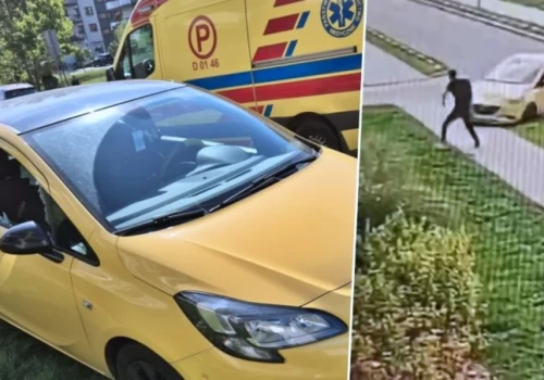 Samochód wjechał na chodnik, kobieta dostała drgawek. Dramatyczna akcja na Swojczycach