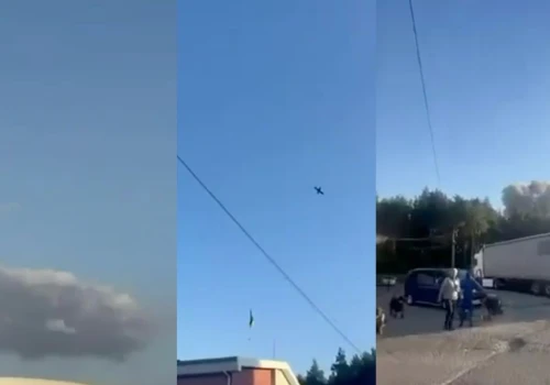 Dron uderzył 2 km od polskiej granicy. W Lublinie zawyły syreny, poderwano myśliwce. Film z momentu ataku