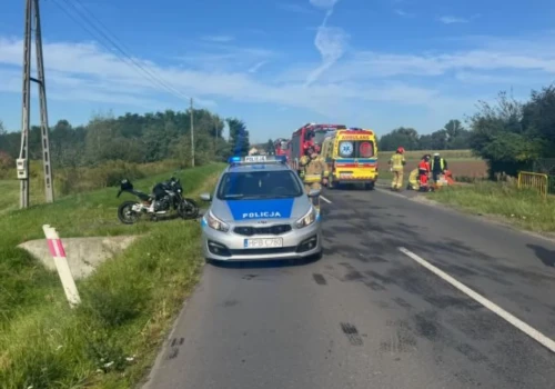 Dwóch motocyklistów trafiło do szpitala