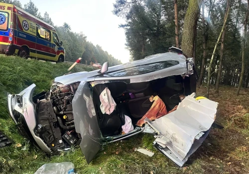Kobiór: problemy zdrowotne przyczyną poważnego wypadku drogowego