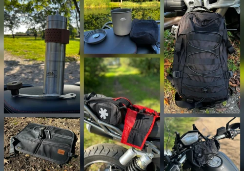 Sprzęt survivalowy na motocyklu. Przetestowaliśmy 13 produktów polskiej marki Helikon-Tex