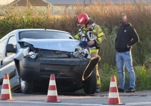 Oślepiło go słońce. Zderzenie przy fotoradarze