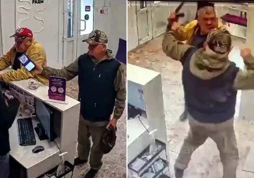 Ruski weteran wbił się bez kolejki. Oj, błąd… (WIDEO)