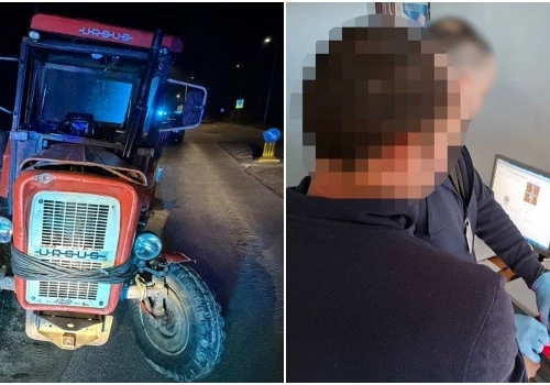 Pijany uciekał przed policją… traktorem